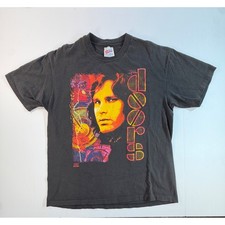 Vintage 1991 The Doors Jim Morrison T-Shirt Hanes Ultraweight Black Large 90s
