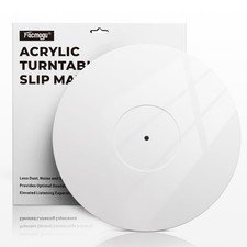 3mm White Acrylic Turntable Slipmat, 12In Vinyl Record Player Mats, Antistati...