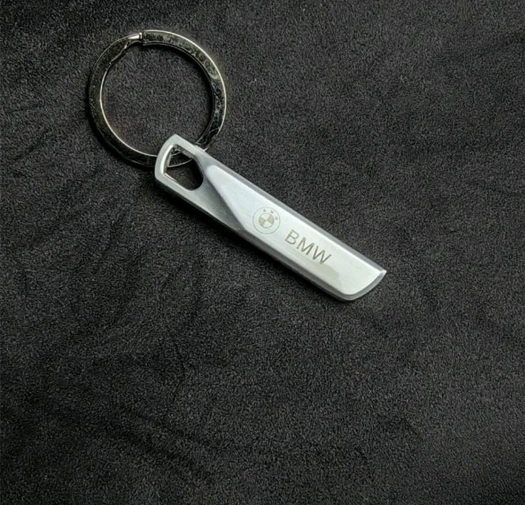 BMW M Schlüsselanhänger Silber Auto Anhänger Keychain Leder Geschenk Neu