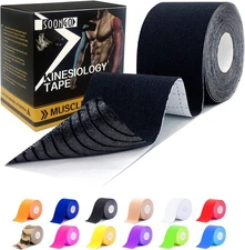 Tape Pro 1/2/5 Rolls, 2 Inch High Elasticity Sports Tape Therapeutic