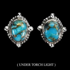 925 Sterling Silver Stud Earrings Oval Kingma...