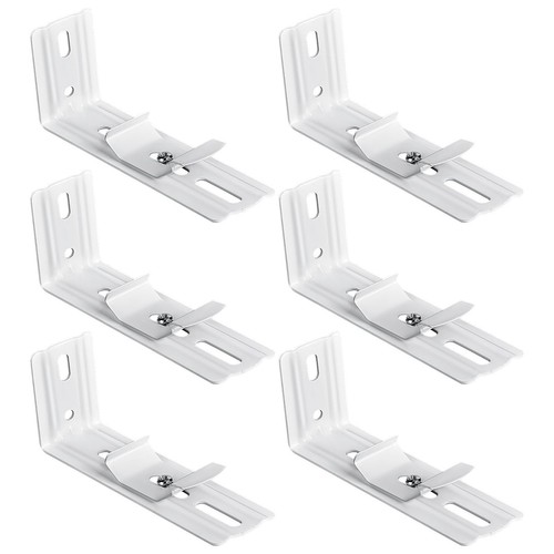 6 Pcs Vertical Blinds L Bracket Vertical Blind Wall Mount with Headrail 1-1/2...