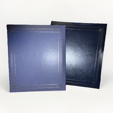 2 Pioneer Photo Albums 8-1/2" X 11" EZ Load Memory Books Blue And Black, Vintage