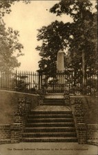 Virginia Monticello Thomas Jefferson's Tombstone ~ Sepia Albertype ~ postcard