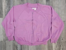 Vintage Nike Zip Up Sweatshirt Women  s L Lavender Pink 90s 00s Embroidered