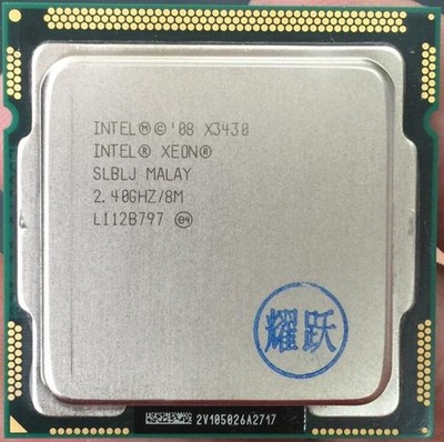   Xeon X3430 2.40 GHz 8 MB 2.5 GT/s LGA1156 CPU/Processor - SLBLJ - 4 Cores *cc