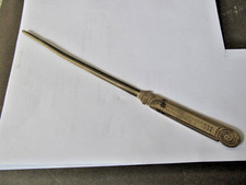 1928 Brief&ouml;ffner Mainz Arnold Becker & Co. 24 cm Metall Griffteil mit Ornament