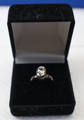 Vintage Red Stone Silver Sterling 925 Ring  Rough Uncut Rock Size 5.75 to 6