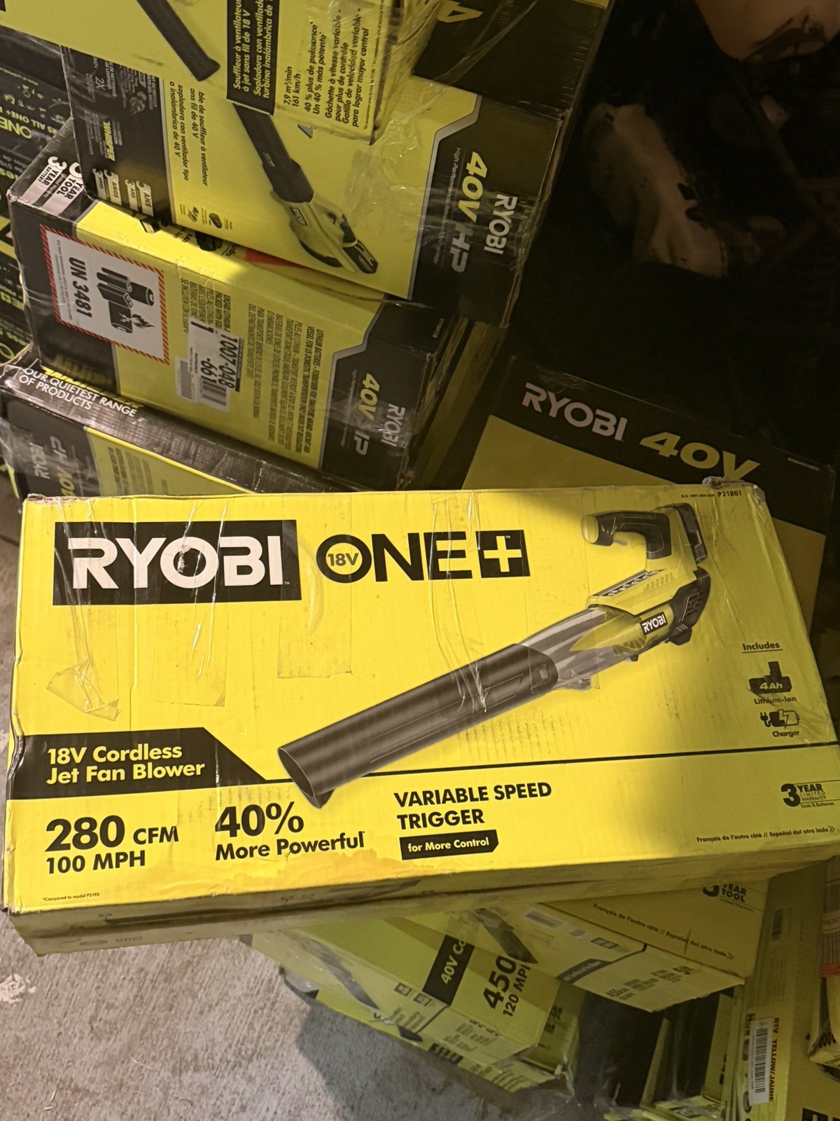 RYOBI 18v One Plus Cordless Jet Fan Blower