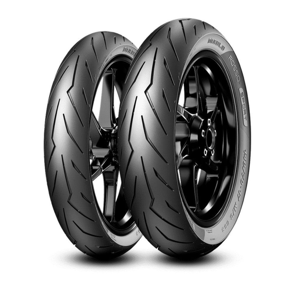 TYRE PAIR PIRELLI 70/90-17 38S + 140/70-17 66S DIABLO ROSSO SPORT - Image 17