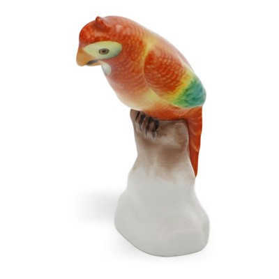 Herend Roter Papagei Figur - Handbemalt - Klassisch - Rothschild Vogel - Ungaris