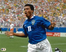 ROMARIO SIGNED BRAZIL WORLD CUP 1994 14X11 PHOTOGRAPH (ACG CERT AG17889)