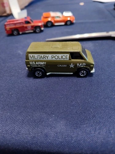 Vintage Hot Wheels Khaki Kooler Super Van Military Police Blackwall