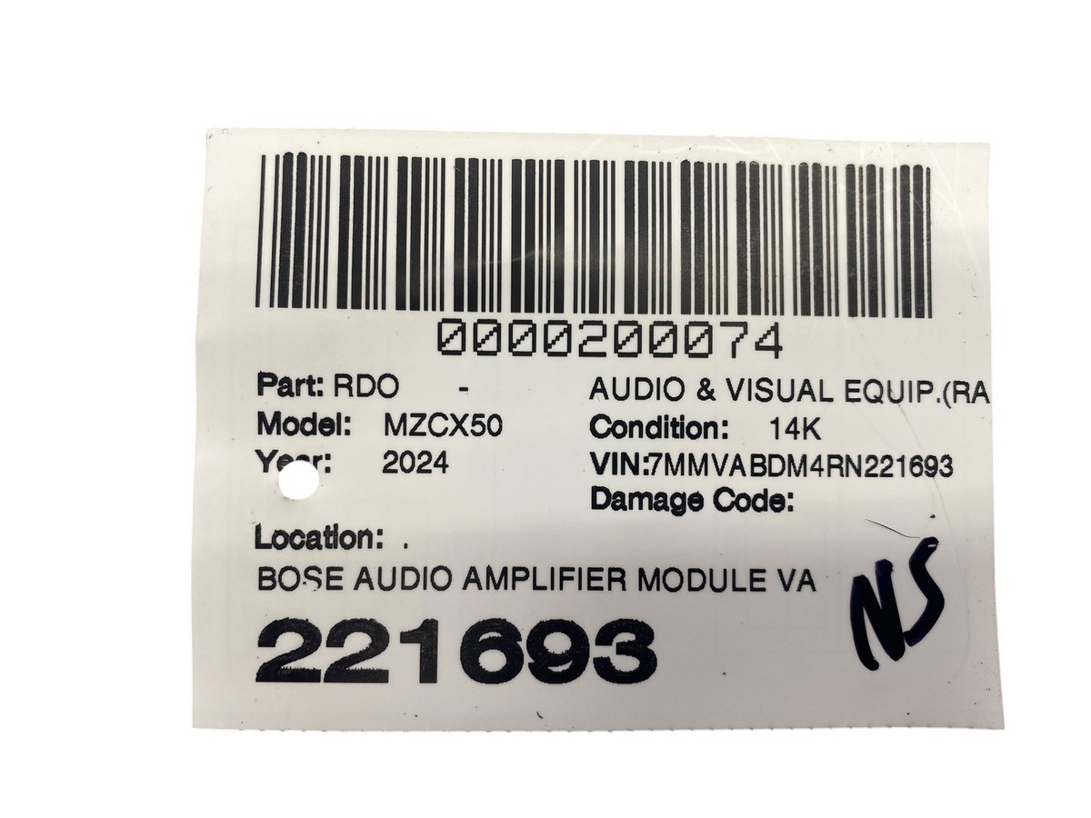 2023-2024 MAZDA CX-50 OEM BOSE AUDIO AMPLIFIER MODULE VA4066A20B