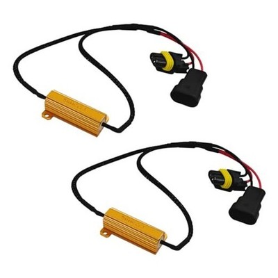9005/9006 LED Headlight CanBus Decoder, 50W Turn Signal Bulb Load Black