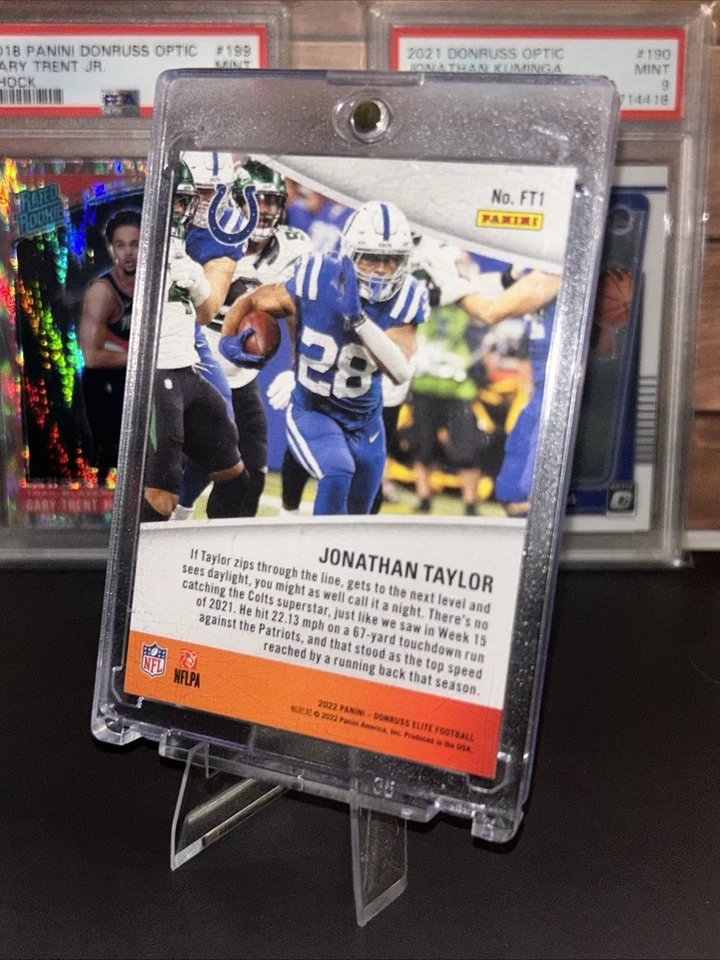 JONATHAN TAYLOR Full Throttle SP /349 2022 Donruss Elite Colts FT1 - Image 2 of 4