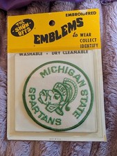 Sealed Vintage Michigan State Spartans Patch 1950s