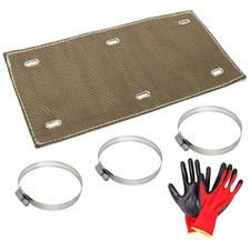 Titanium Pipe Shield 6"x12" Exhaust Heat Shield, Heat Protection up to 2500 F,