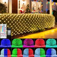Luces Red Navidad RGB 9.8x6.6ft Mando Remoto Conectables Interior Exterior Bo...