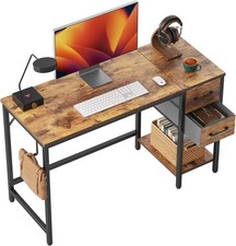 Computer Desk W/ 2 Drawers 40 Inch Small Home Office Desk Study Writing Table