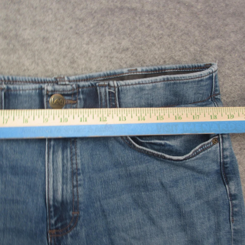 Jeans Lee Para Hombres 36x36 Azul Movimiento Extremo MVP Calce Atlético Cónico Elastizado Denim Foto 3 de 4