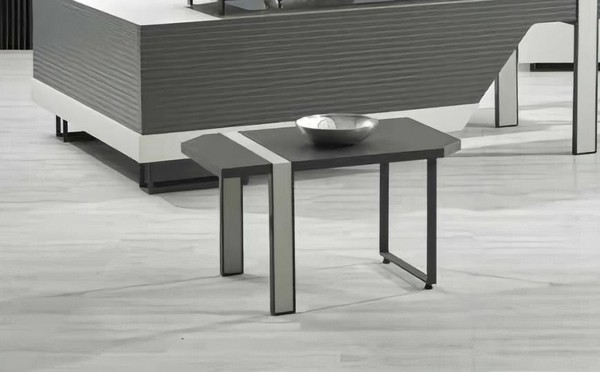 Designer Couchtisch Grau Beistelltisch Kaffeetisch Holz Arbeitszimmer-image