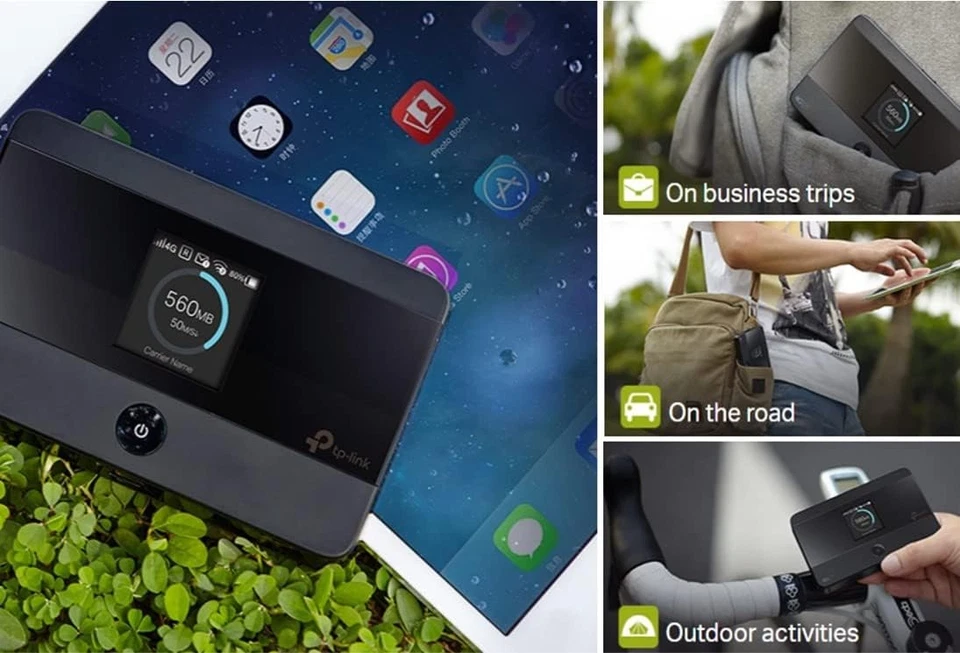 TP-Link M7350 Saponetta Portatile Modem WiFi N300Mbps 4G LTE Cat4, Visualizzazio - Immagine 3 di 4