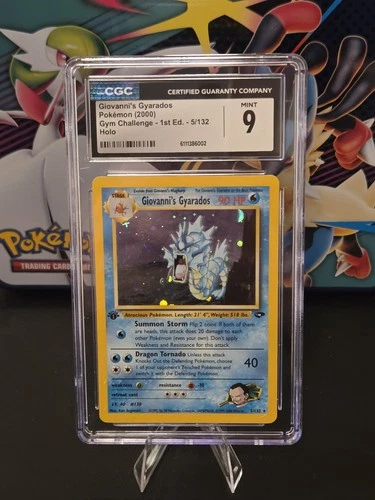 CGC 9 - Giovanni's Gyarados 5/132 Gym Challenge Holo 1st Edition