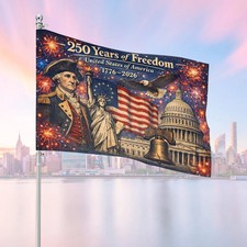 America 250th Anniversary House Flag, 1776 2026, 4th Of July Outdoor Decoration