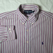 Ralph Lauren Classic Fit Long Sleeve Button Down Shirt Size 16.5- Large Striped