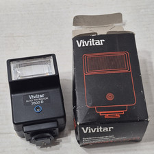 Vintage Vivitar Auto Thyristor 2600-D Camera Flash - Untested w/Box Accessory