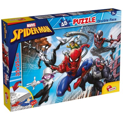 Liscianigiochi - Marvel Puzzle DF, 99627 - Doppelseitiges Puzzle M-Plus 48 Teile