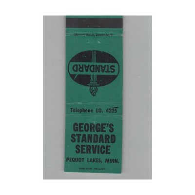 Matchbook Cover George's Standard Service Pequot Lakes MN