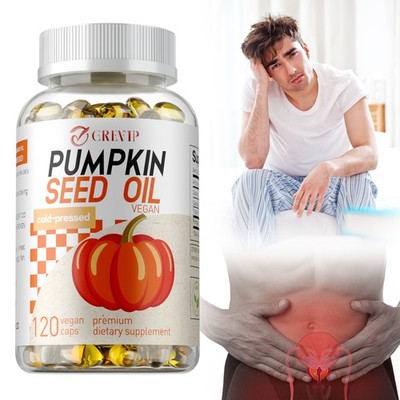 Pumpkin Seed Oil Capsules -Urinary & Bladder Support, Youthful Skin, Hair Growth