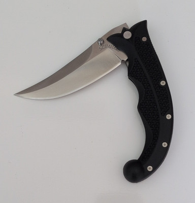 Cold Steel Scimitar Folding Pocketknife Rare Vintage Japan Curved Plain Edge