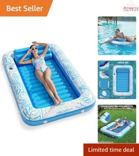 Inflatable Pool Float Vinyl Sun Tanning Bed Lounger Water Filled Adult Kids