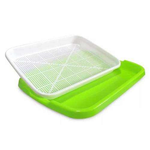 New Sprout Tray With Grid Soil-Hydroponic Bean Sprout Plate With Cover - Foto 23 di 24