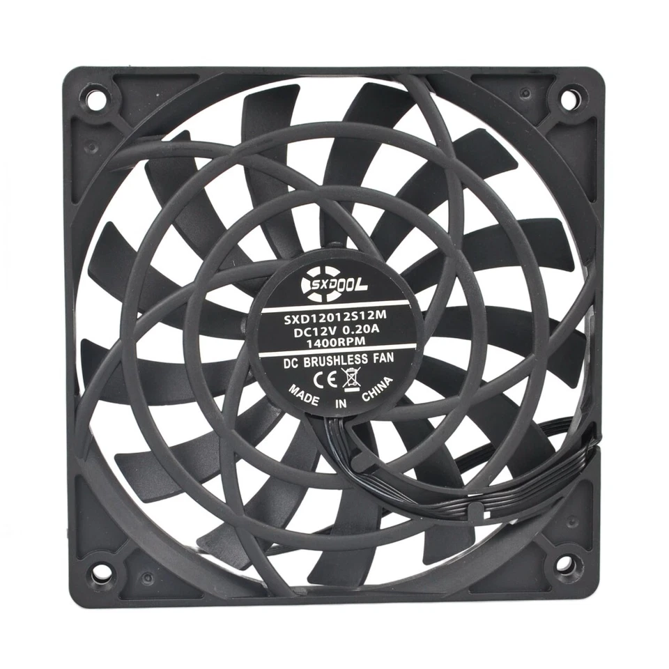 Ultra-Slim 120mm PWM Cooling Fan, 12V 0.20A, 1400 RPM Quiet Low Noise 12cm Fan - Image 4 of 4