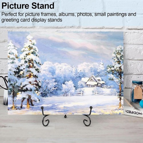 4 Pack Plate Stands For Display, Plate Holder 6 Inch, Picture Frame Stand of Met - Picture 7 of 11
