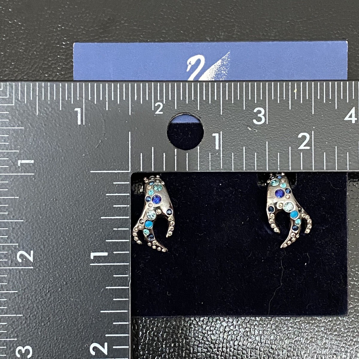 Vintage SWAROVSKI 910919 Domination Ruthenium Plated Blue Real