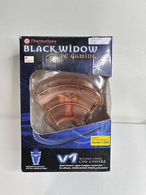 Thermaltake Vintage Full Copper PC cpu cooler: V 1 Black Widow Open Box 2008