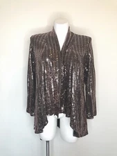 Women Sequins Blazer Sequin Jacket Casual Shiny Women's Sizes Large XL 2X 3X