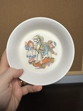 Vintage Vtg 1969 Oneida Deluxe Raggedy Ann  Andy With Horse Bowl 6.5" 3243