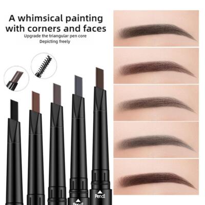 Eyebrow Pencil with Dual Head Automatic Rotation  Sweat Resistant 0.35g D4 FAST