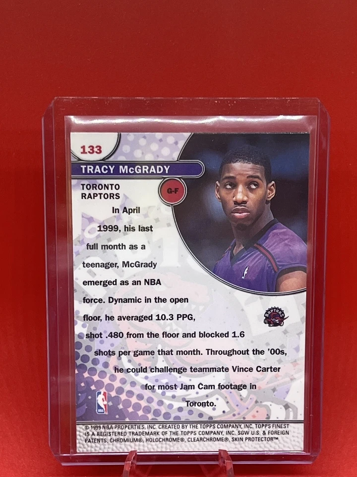 1999-00 Topps Finest Sensations - #133 Tracy McGrady - Image 2 of 2