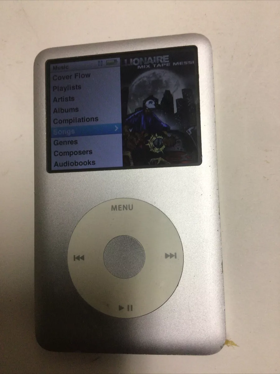 Apple A1238 iPod Classic 80GB (2007) 6th Generation Silver 1400+Charger not Incl