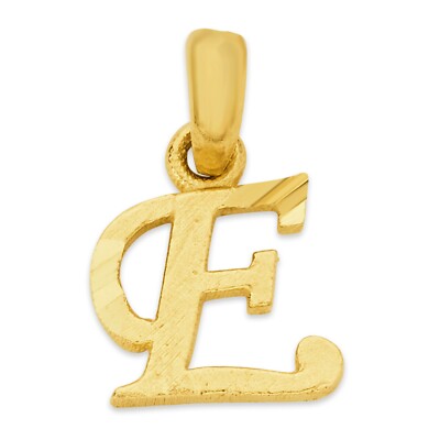 Zart 14k Echt Massiv Gold Initial Anhänger, Winziger Buchstabe Charm für Armband