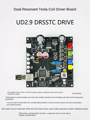 DRSSTC UD2.9 Phase-shifting PDM Dual Totem Drive Board Tesla Coil