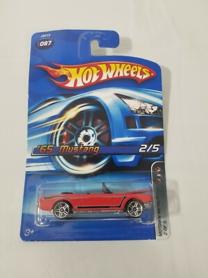 Hot Wheels '65 Mustang 2/5 Motown Metal Red #87 - Diecast Car Collectible - View #4