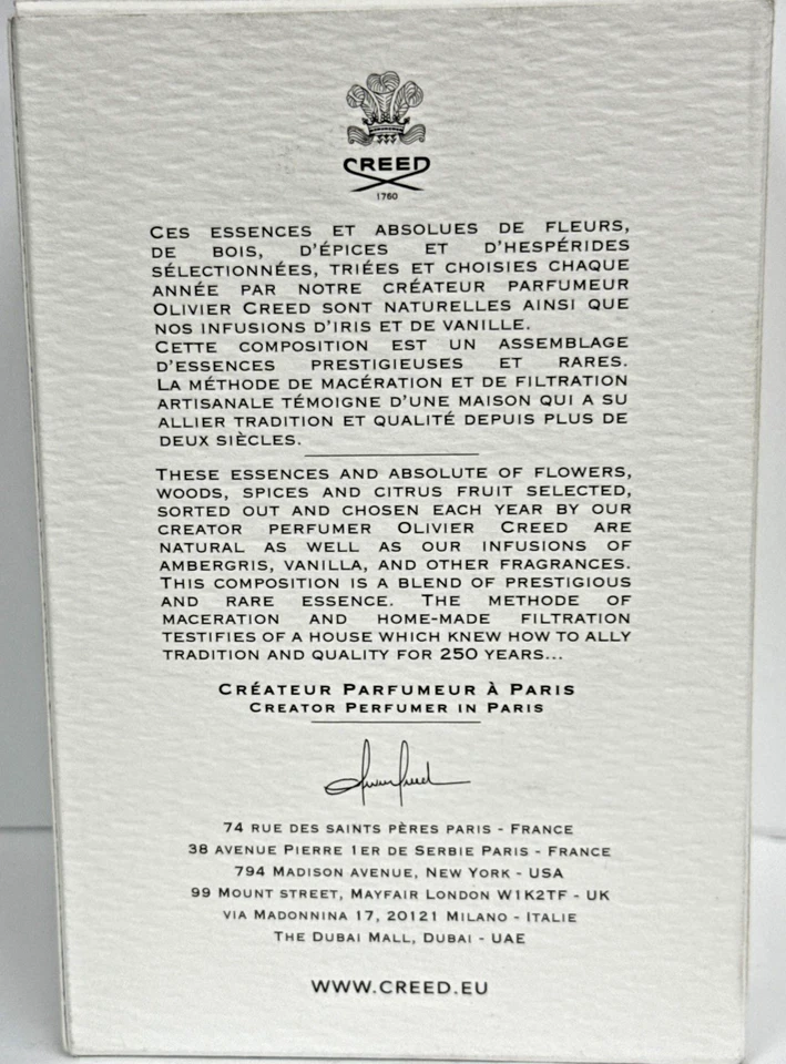 CREED JASMIN IMPERATRICE EUGENE 8,4 унции/250 мл код партии C5417W01 новый ** РЕДКАЯ ** - Изображение 4 из 4